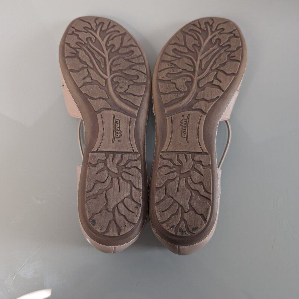 Earth Aloha Blush Pink Leather Open Toe Sandals Flat Strappy Slip On Size 10 - Picture 8 of 10